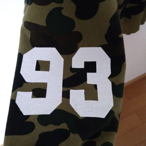 Vintage Bape Raiders General Football Rugby Padded Shoulder Raglan Sweatshirt - Picture 4 of 6